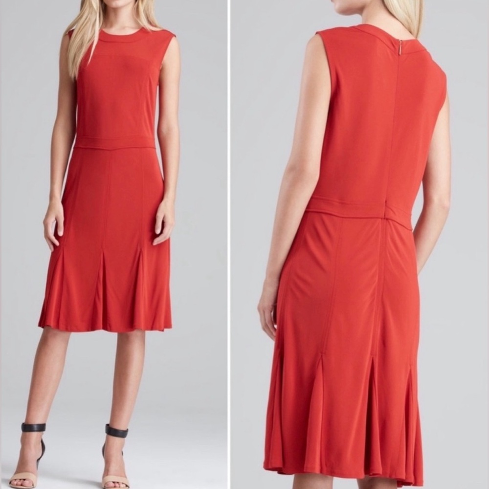 🤑SOLD🤑 Tory Burch Deeann ~ Size S ~ Rayon Fluted Hem Red Sleeveless Dress